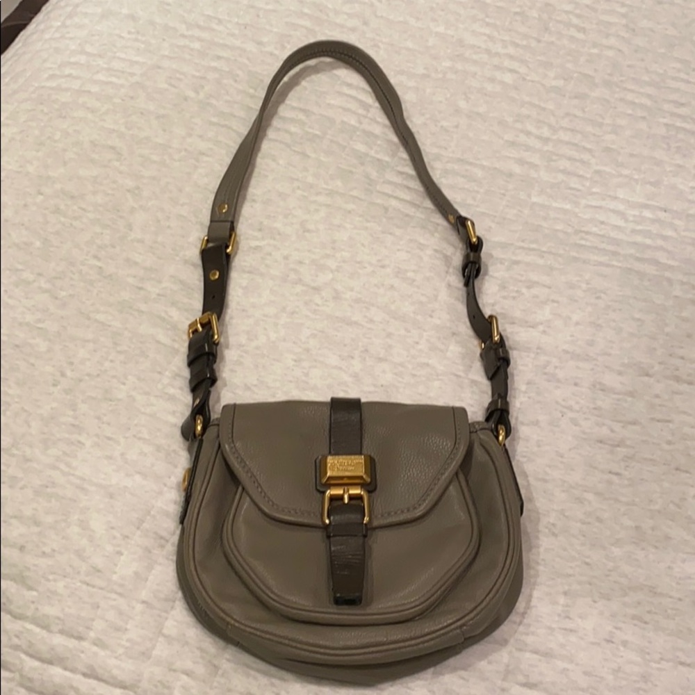 Marc Jacobs crossbody gray and gold purse